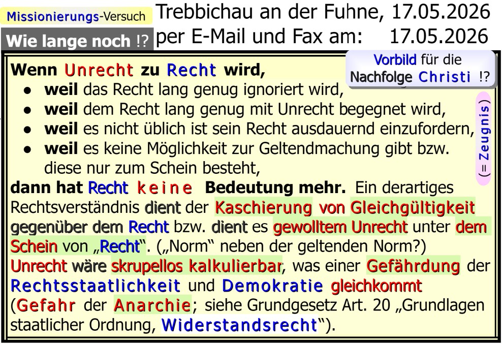 17.05.2026 91 Nachfrage an BOM - 28 Jahre Mobbing, Kirche Mobbing